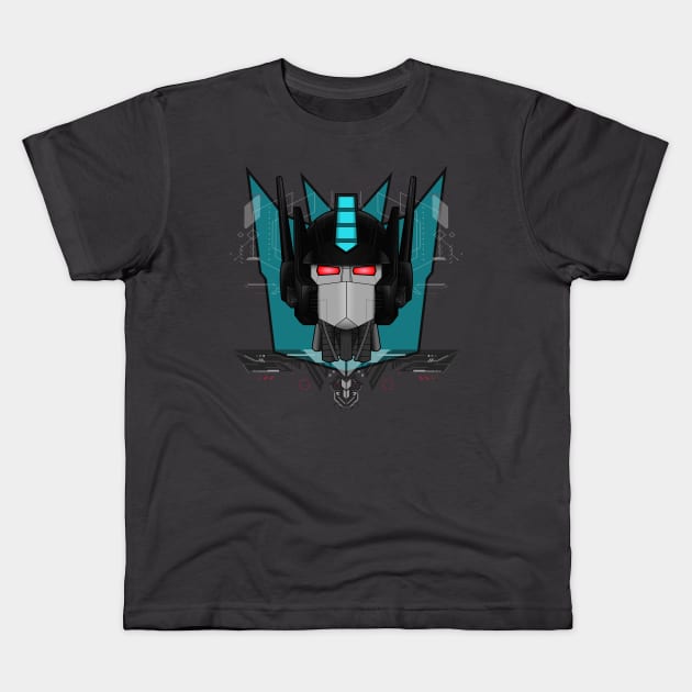 Nemesis Prime Bust Kids T-Shirt by RongWay